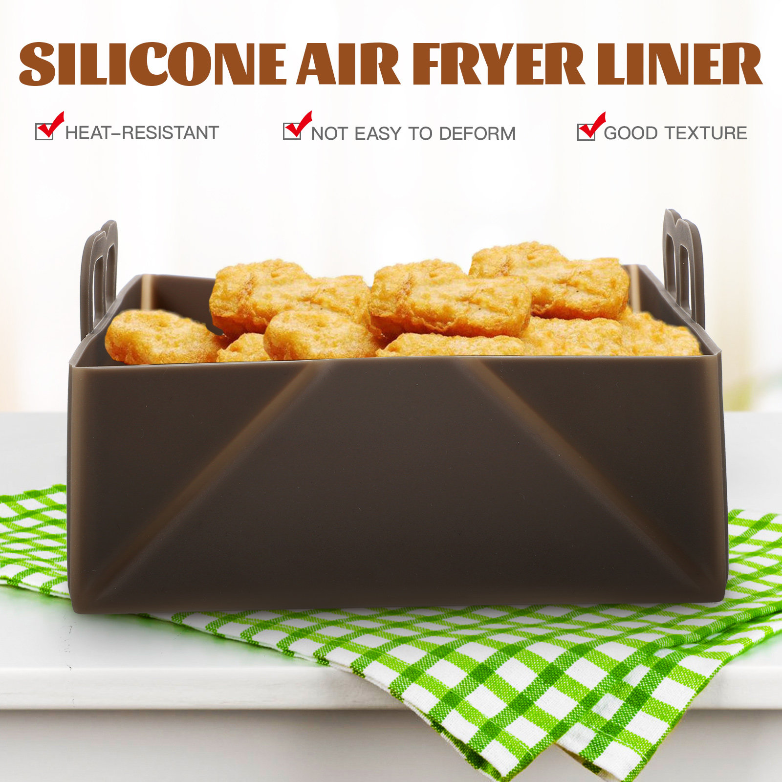 Tapis de cuisson en silicone p - Air Fryer Silicone Pot Liner avis et prix